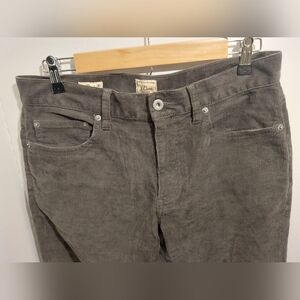 J Crew 484 Corduroy Pants 30x30 Textured Cords Grey Gray Slate Preppy Cabincore